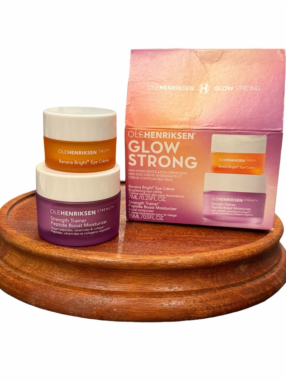 Ole Henriksen Glow Strong Mini Moisturizer 0.5 oz + Eye Cream Duo 0.25 oz NEW